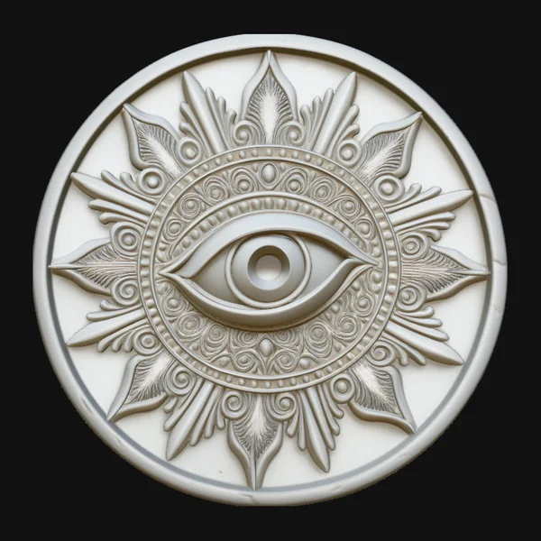 Evil Eye Sun Medallion Pendant Design 5