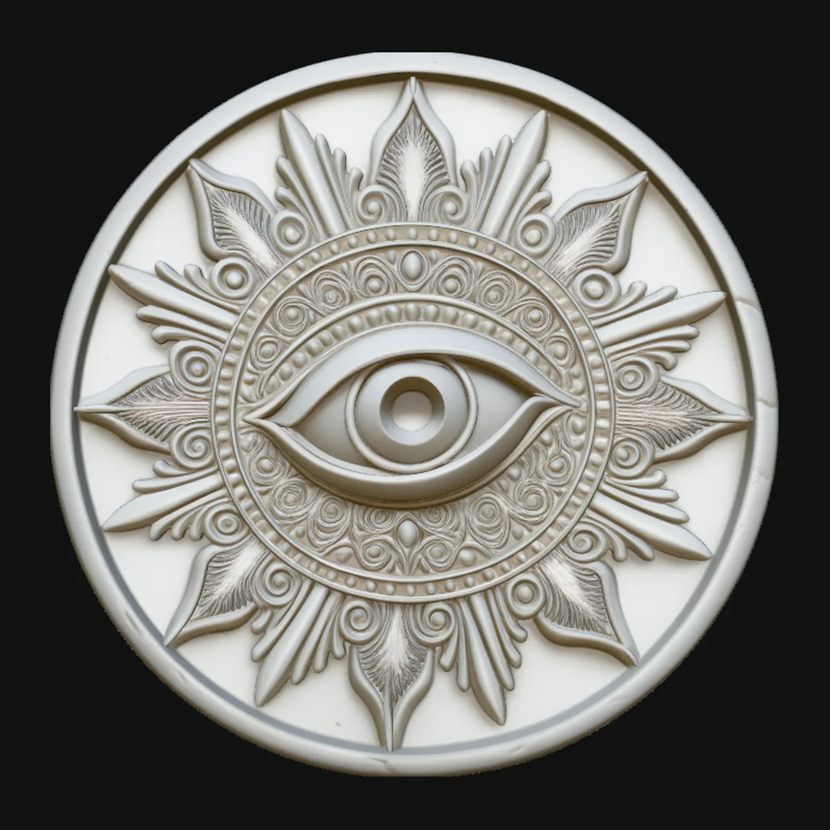 Evil Eye Sun Medallion Pendant Design 5