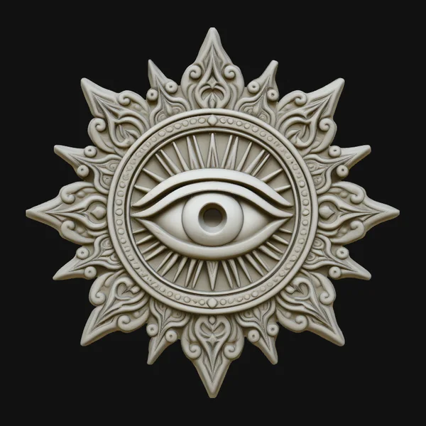 Evil Eye Sun Medallion Pendant Design 6