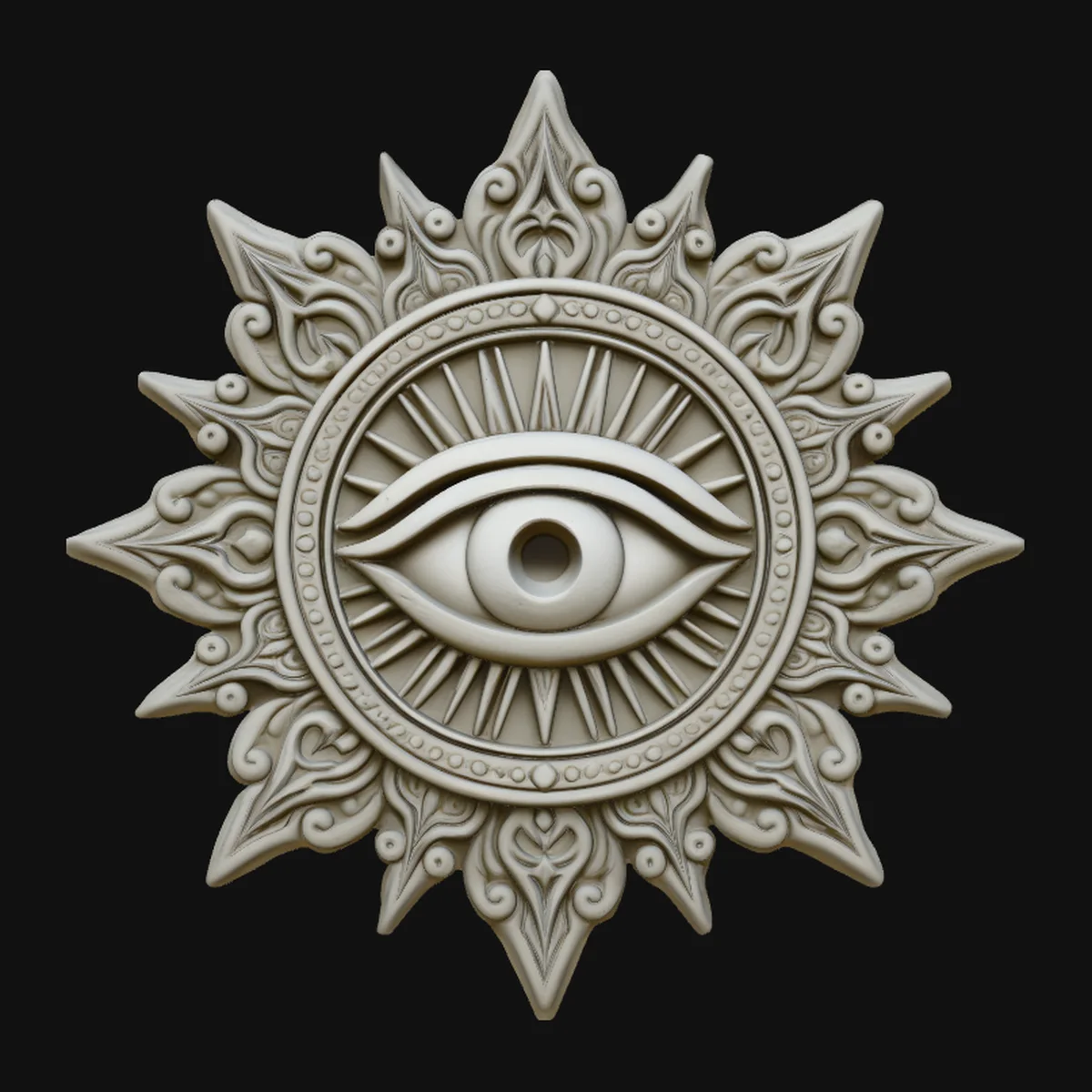 Evil Eye Sun Medallion Pendant Design 6