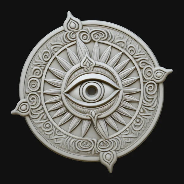 Evil Eye Sun Medallion Pendant Design 7