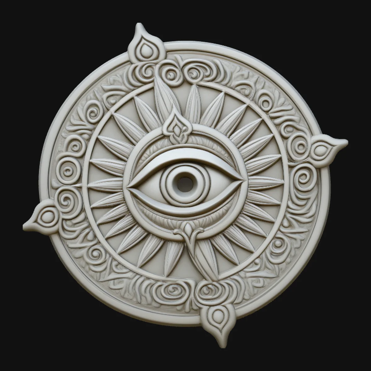 Evil Eye Sun Medallion Pendant Design 7