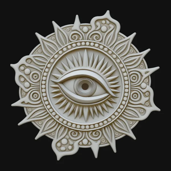 Evil Eye Sun Medallion Pendant Design 8