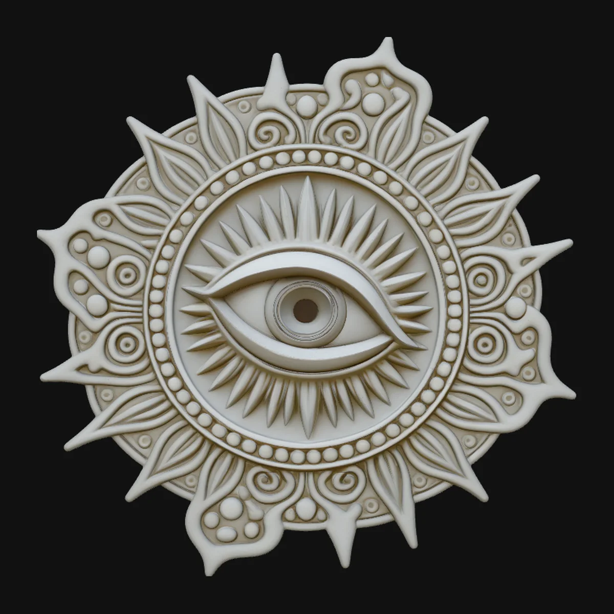 Evil Eye Sun Medallion Pendant Design 8