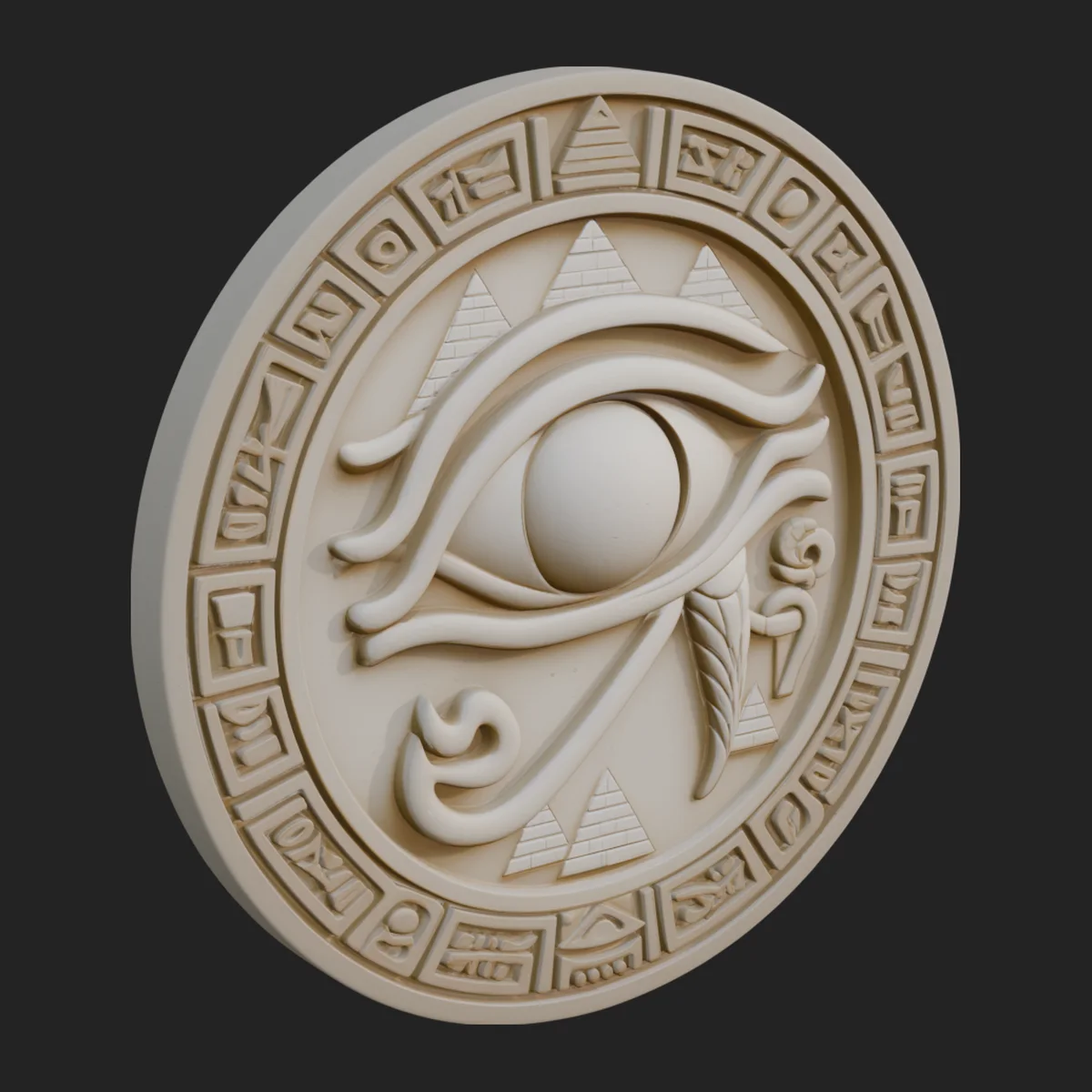 Eye of Horus Relief Medallion Design 1
