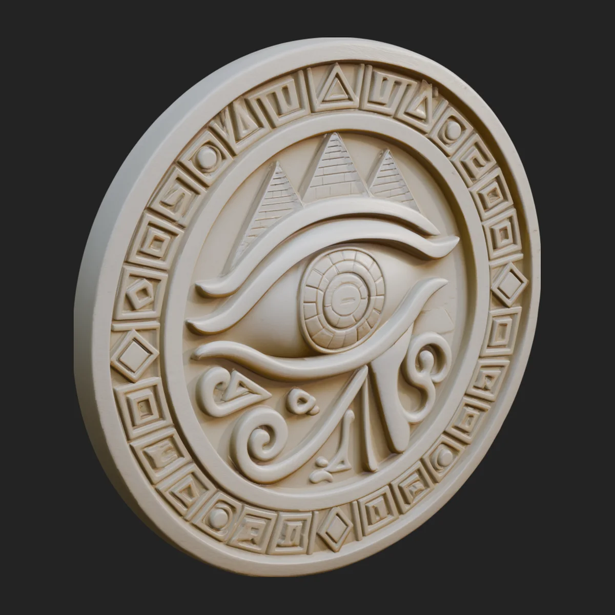 Eye of Horus Relief Medallion Design 2