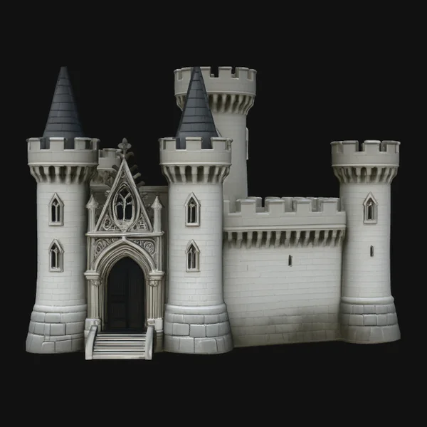 Fantasy Castle Model Design 4