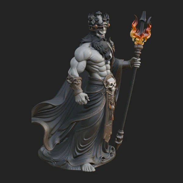 Flame Crowned Death God Statue Design 3