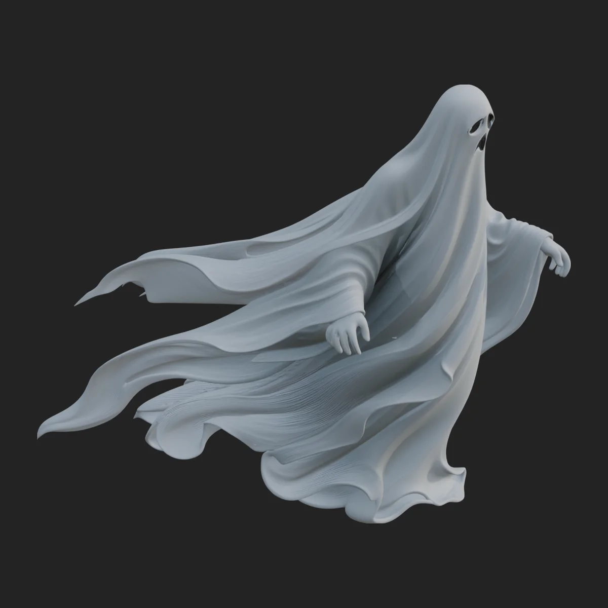 Floating Ghost Statue Design 1