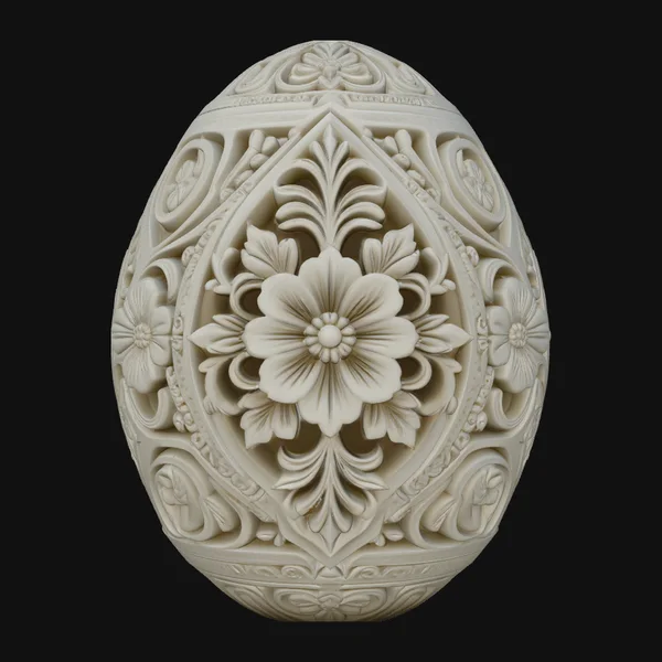 Floral Carved Easter Egg Design 1