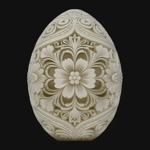 Floral Carved Easter Egg Design 3