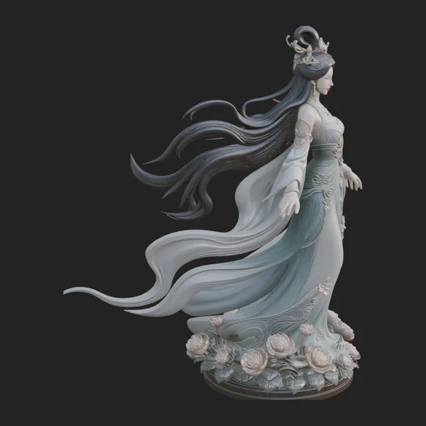 Flying Celestial Fairy Statue Design 3