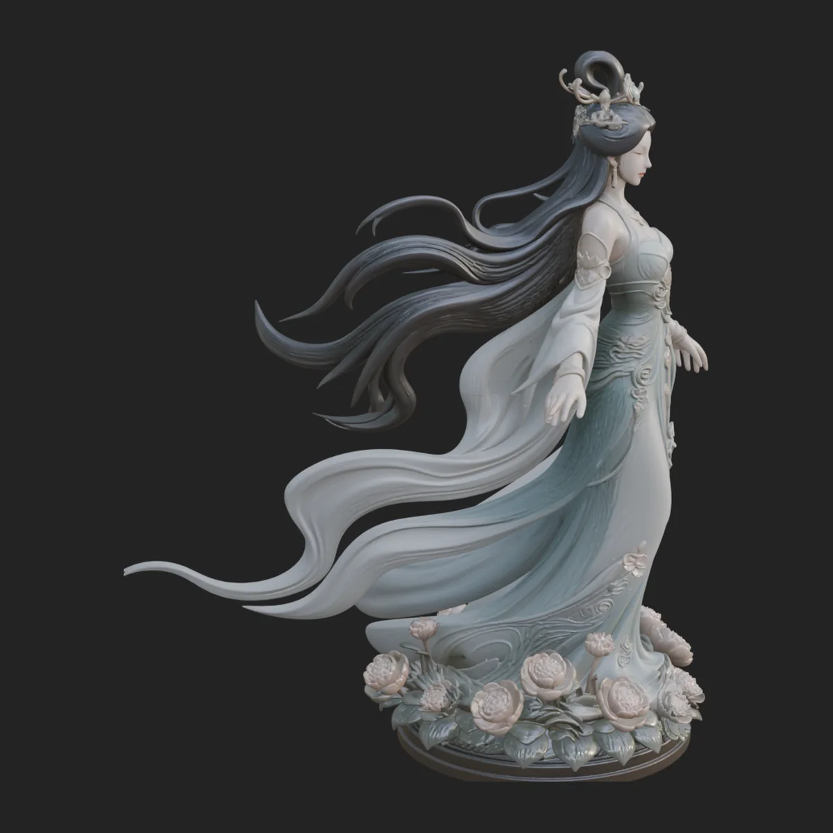 Flying Celestial Fairy Statue Design 3