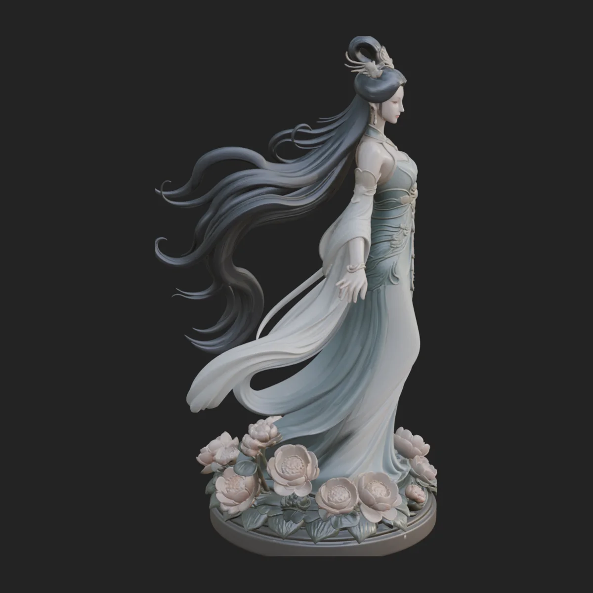 Flying Celestial Fairy Statue Design 4