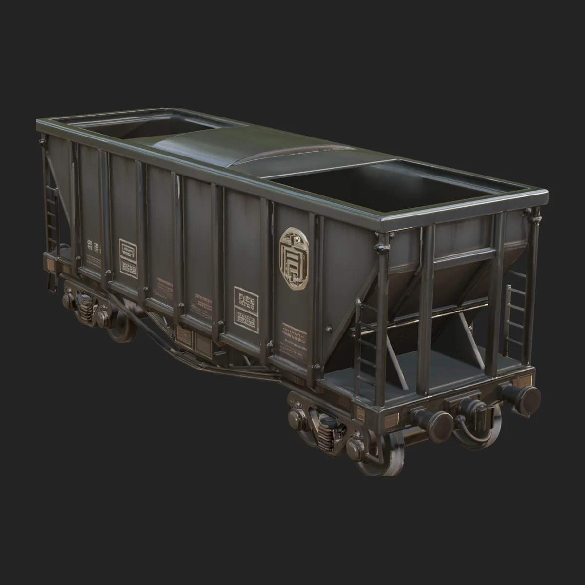 Freight Train Wagon Model Design 9