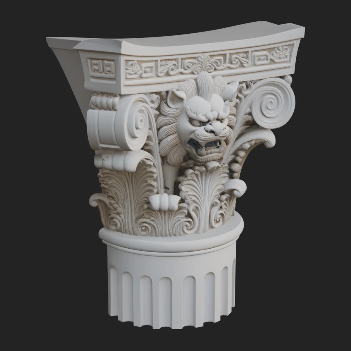 Gargoyle Column Capital Model Design 1