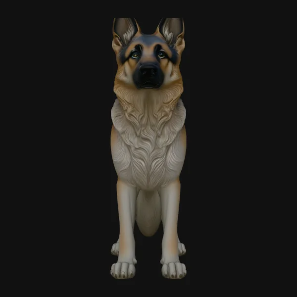 German Shepherd Dog Statue Design 1