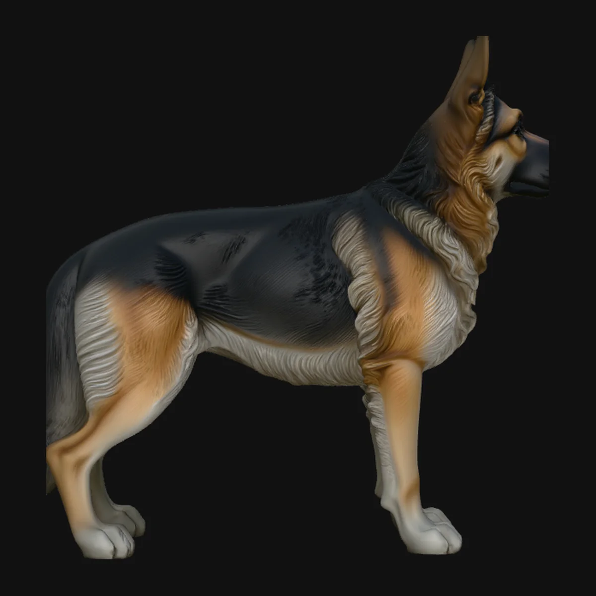 German Shepherd Dog Statue Design 2