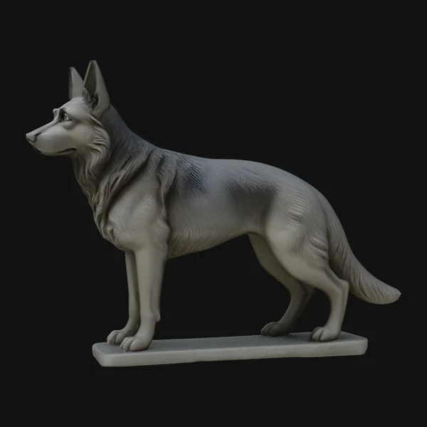 German Shepherd Dog Statue Design 3