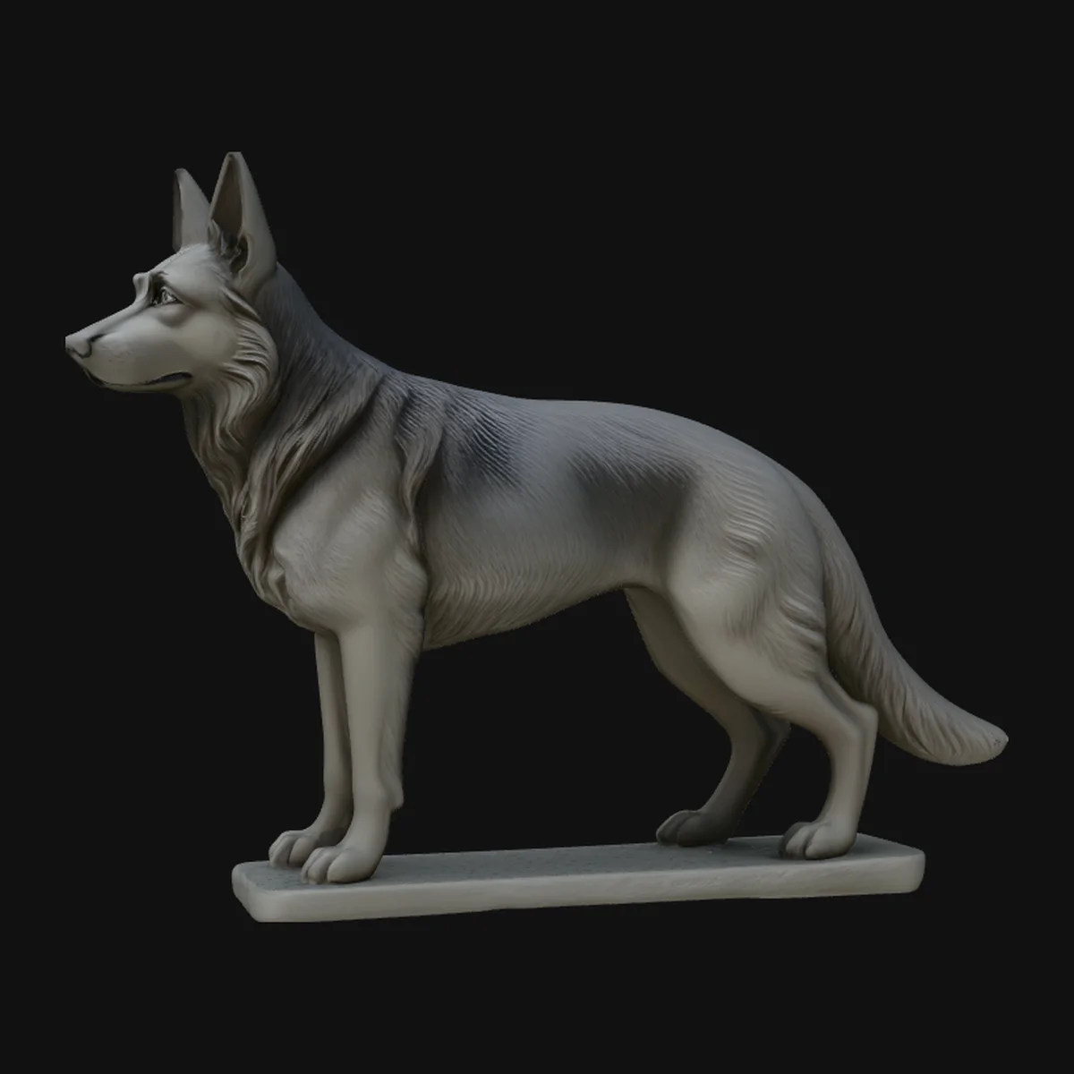 German Shepherd Dog Statue Design 3