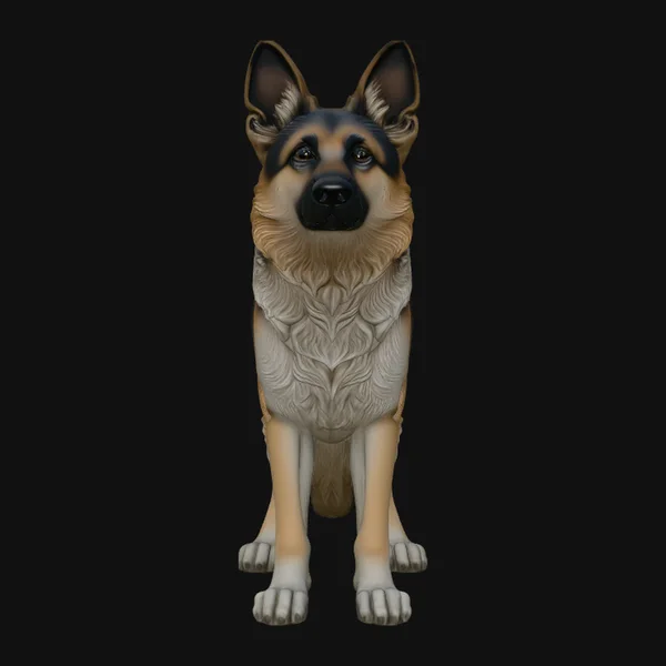 German Shepherd Dog Statue Design 4