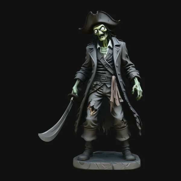 Ghoulish Pirate Captain Statue