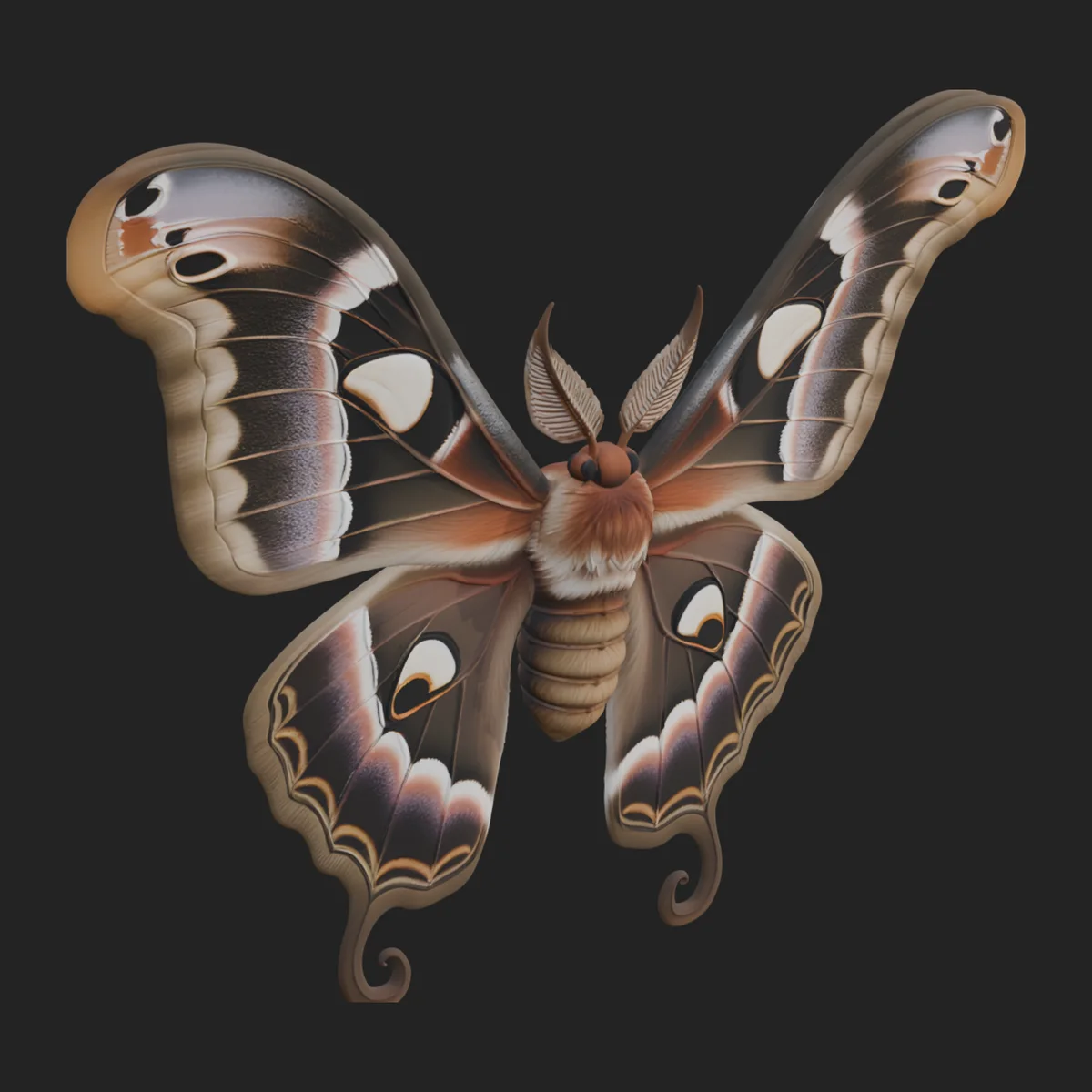 Giant Moth Statue Design 3
