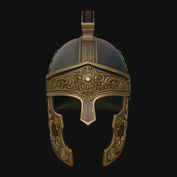 Gilded Crested War Helmet Design 2