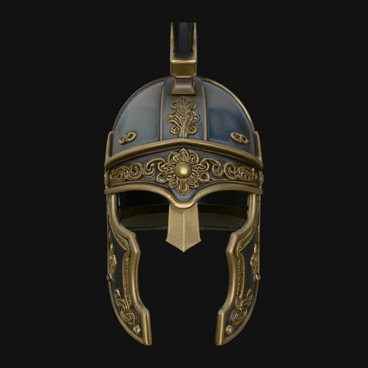 Gilded Crested War Helmet Design 4