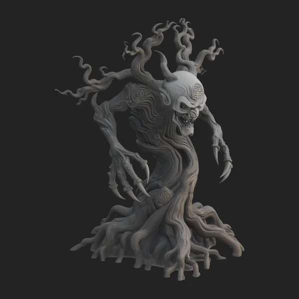 Gnarled Tree Creature Statue Design 1