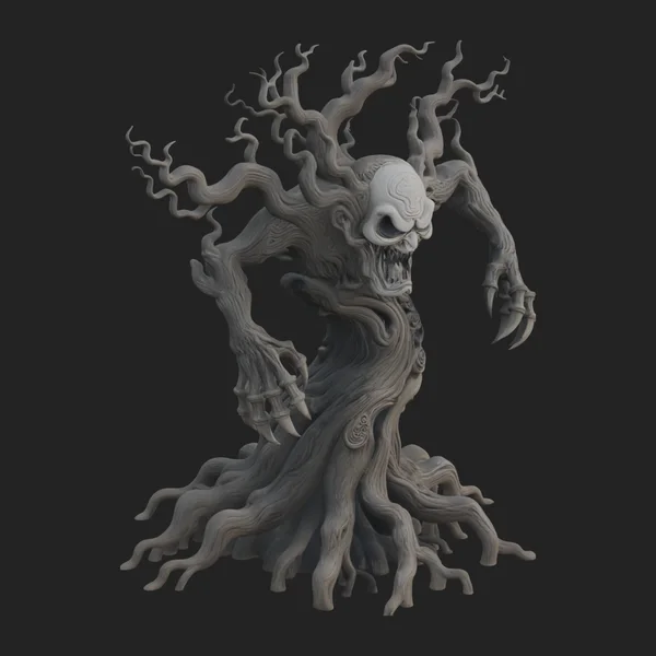 Gnarled Tree Creature Statue Design 3