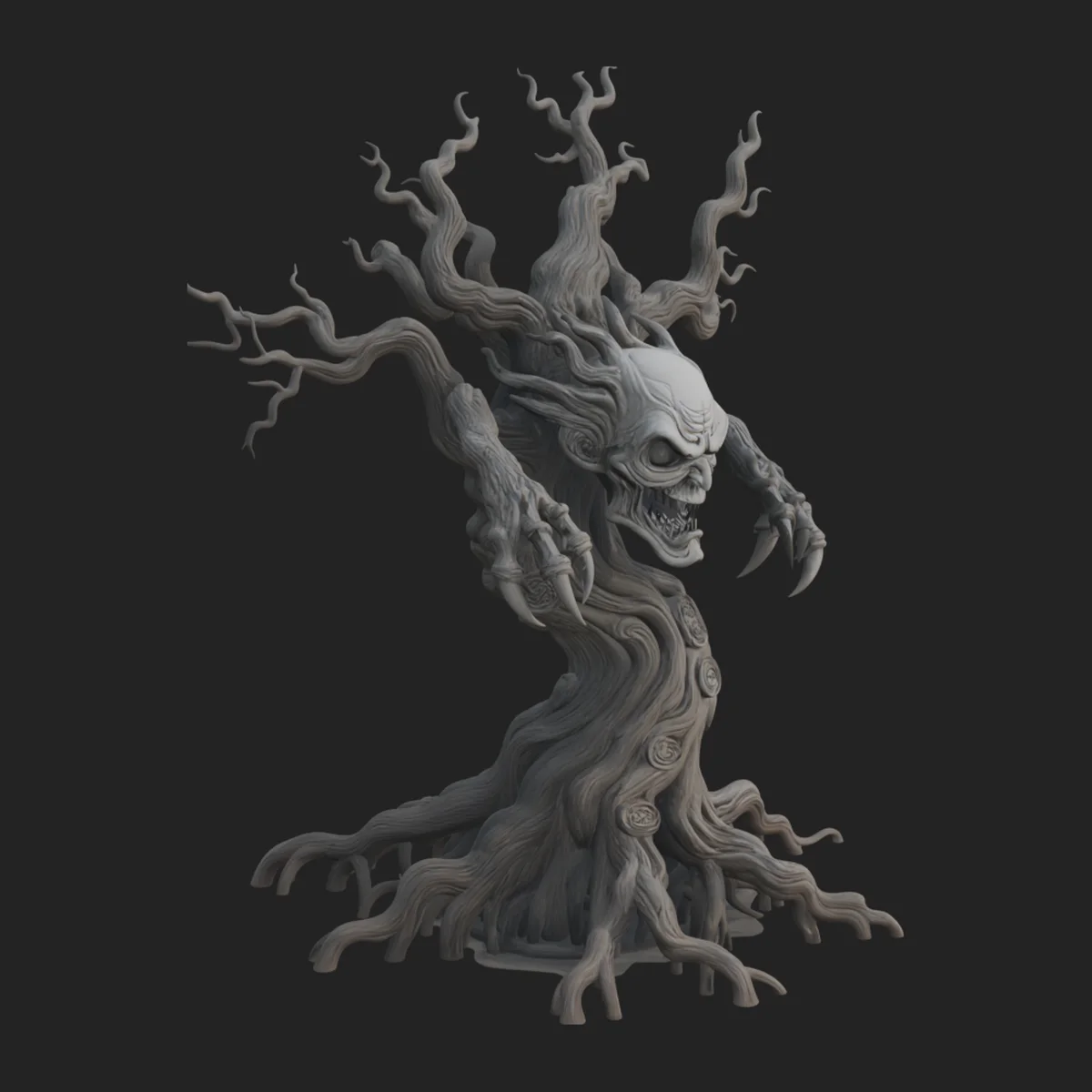 Gnarled Tree Creature Statue Design 4