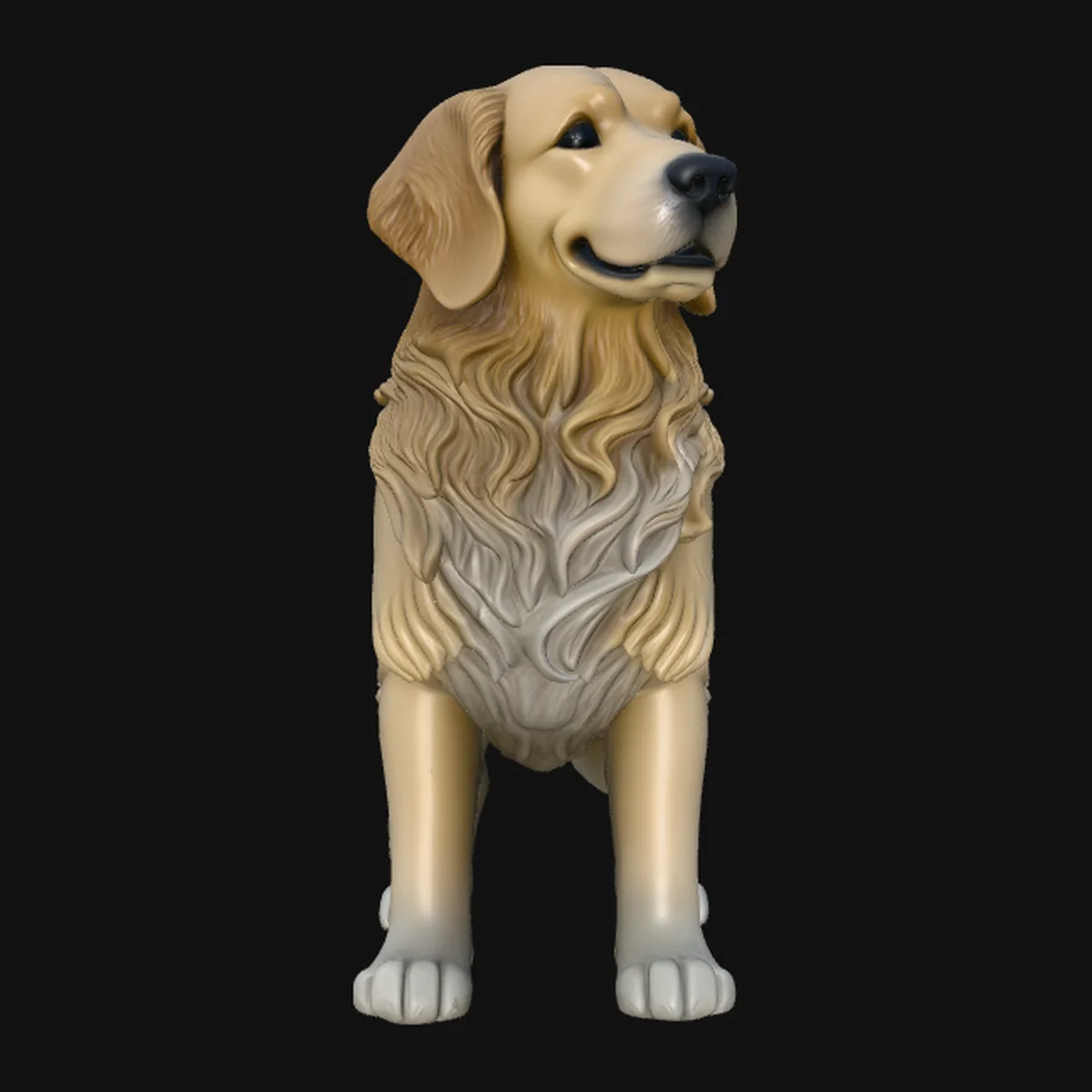 Golden Retriever Dog Statue Design 2