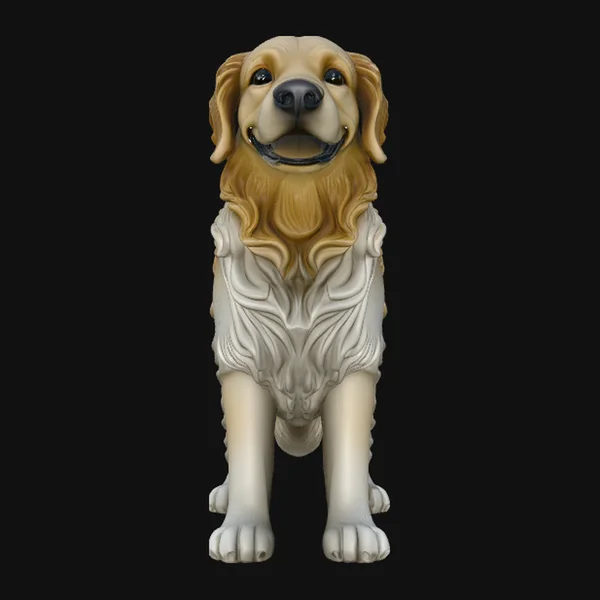 Golden Retriever Dog Statue Design 3