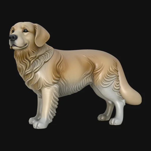 Golden Retriever Dog Statue Design 4