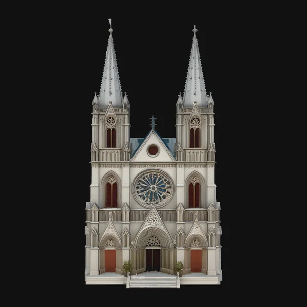 Gothic Cathedral Facade Model Design 2