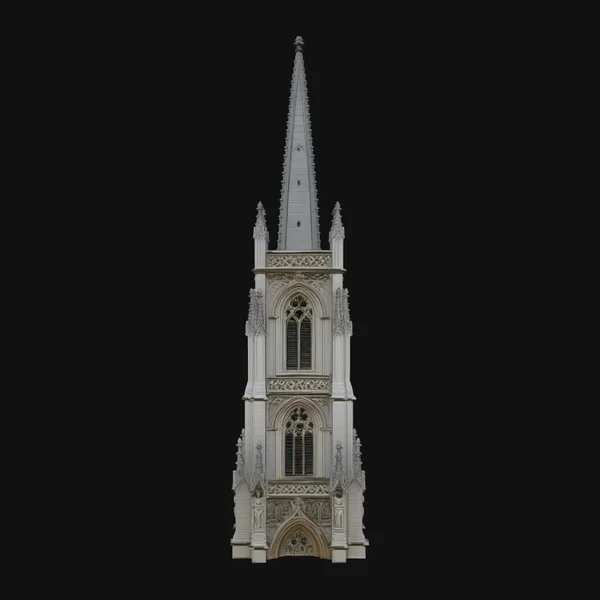 Gothic Cathedral Tower Model Design 1