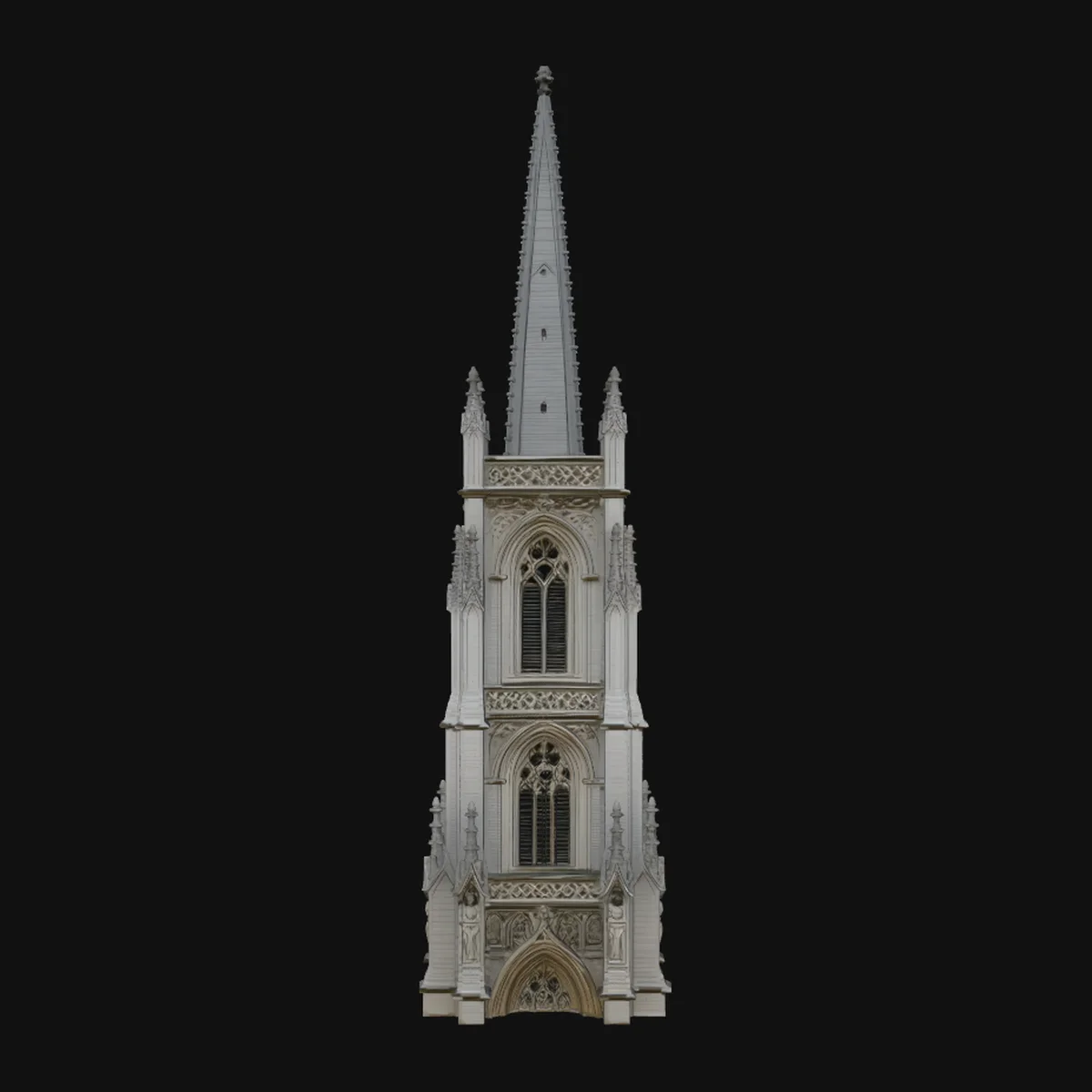 Gothic Cathedral Tower Model Design 1