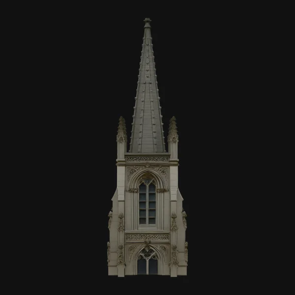 Gothic Cathedral Tower Model Design 2