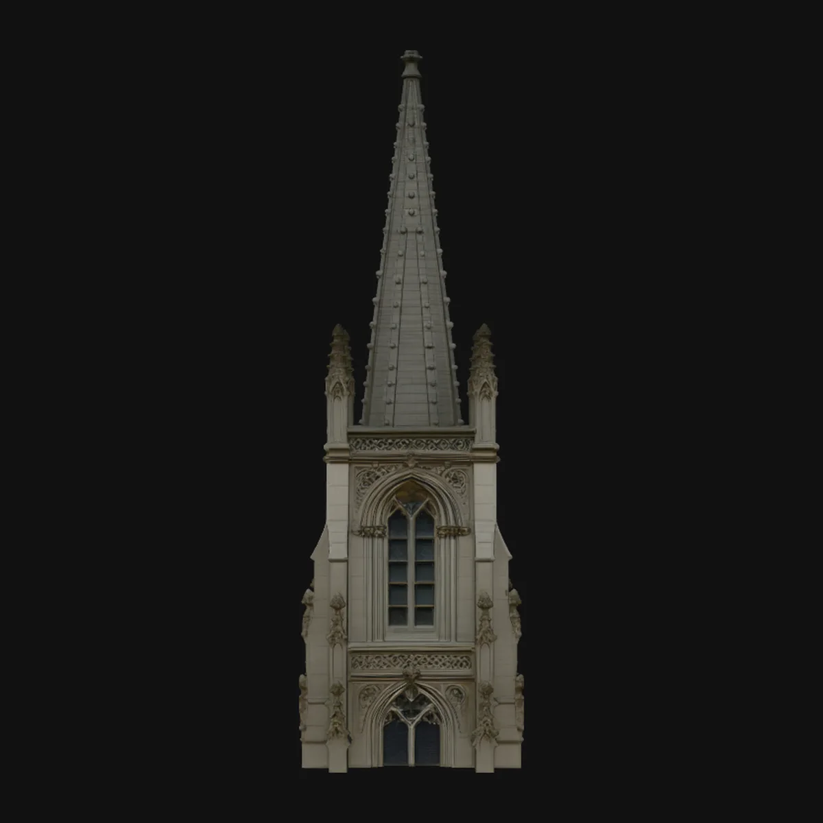 Gothic Cathedral Tower Model Design 2