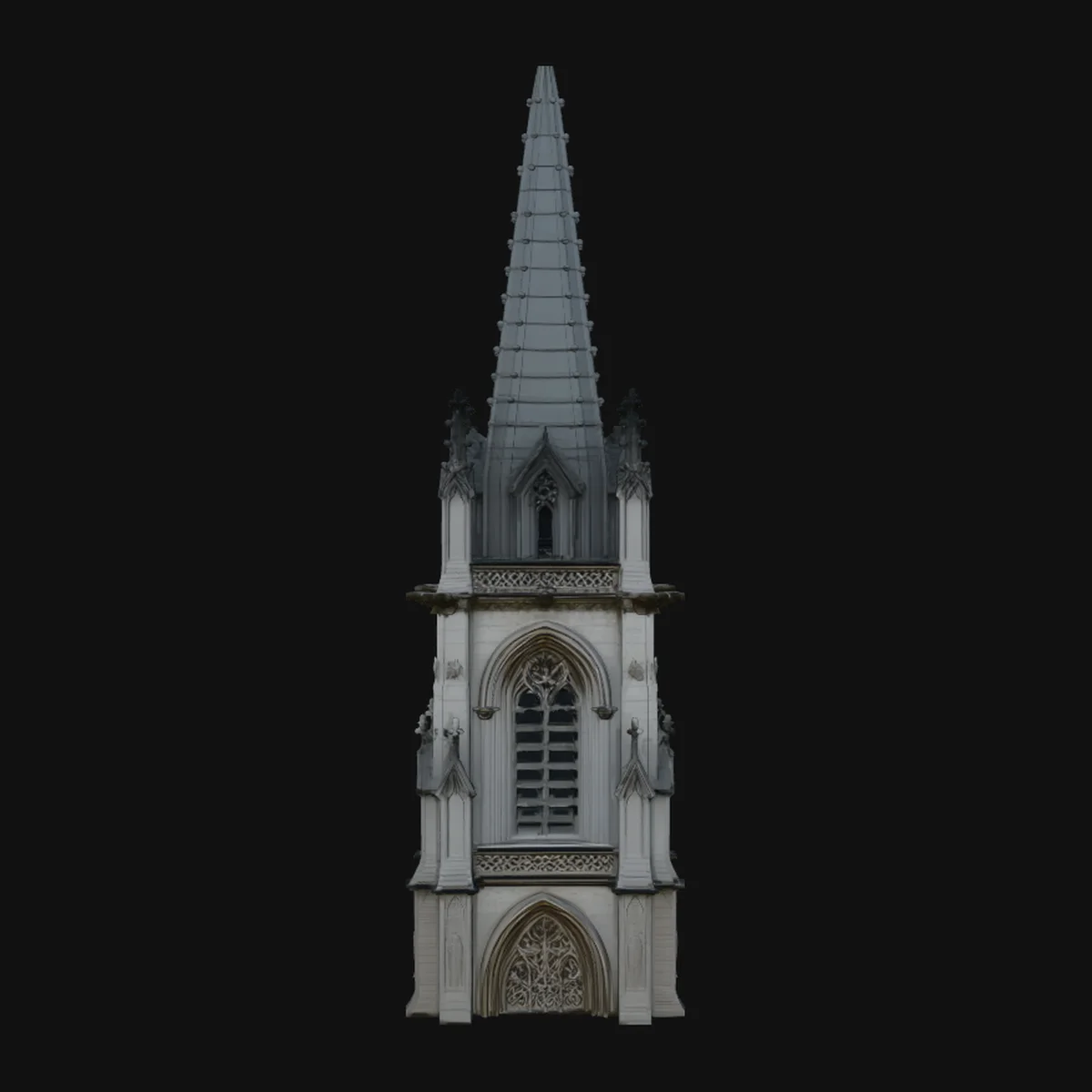 Gothic Cathedral Tower Model Design 3
