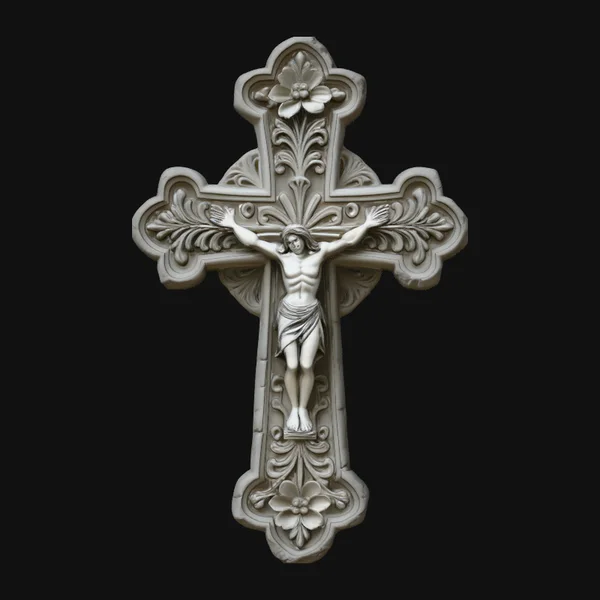 Gothic Filigree Crucifix Statue Design 2