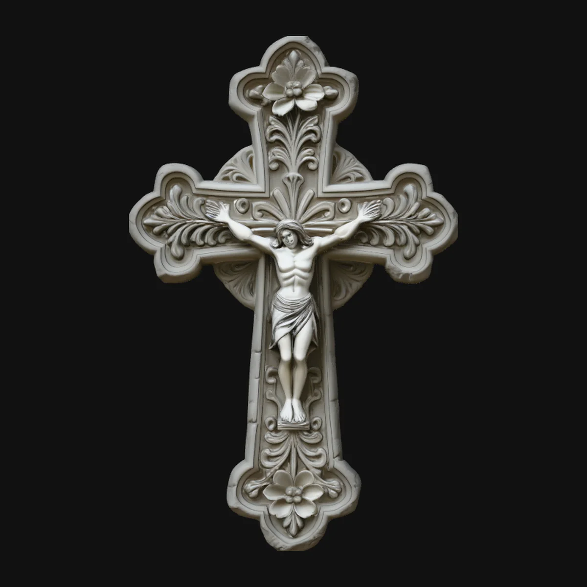 Gothic Filigree Crucifix Statue Design 2