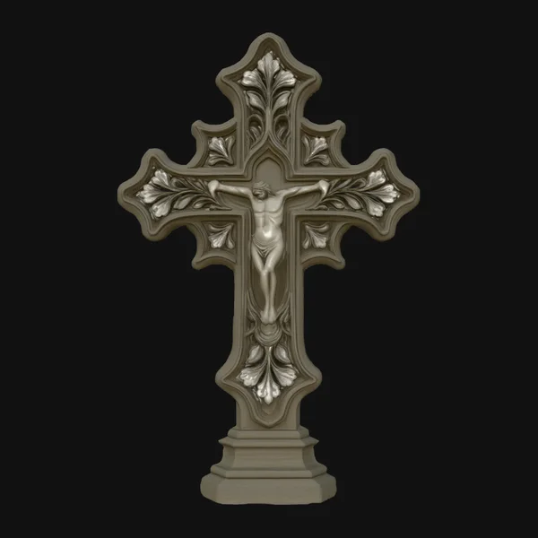 Gothic Filigree Crucifix Statue Design 3