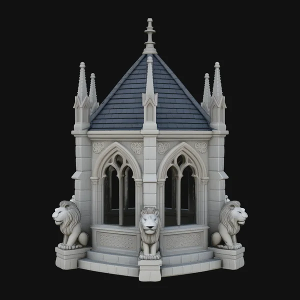 Gothic Lion Monument Model Design 1