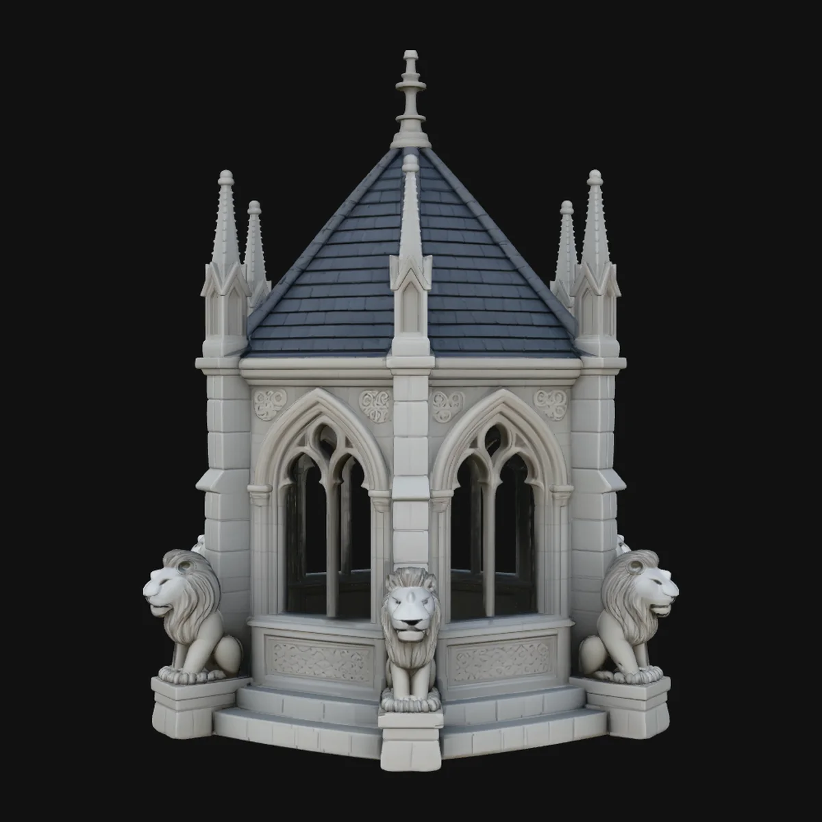 Gothic Lion Monument Model Design 1