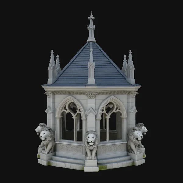 Gothic Lion Monument Model Design 2