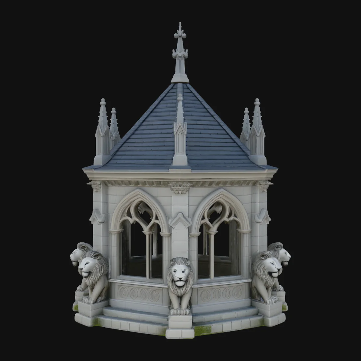 Gothic Lion Monument Model Design 2