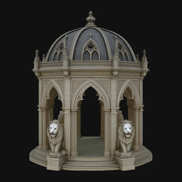 Gothic Lion Monument Model Design 5