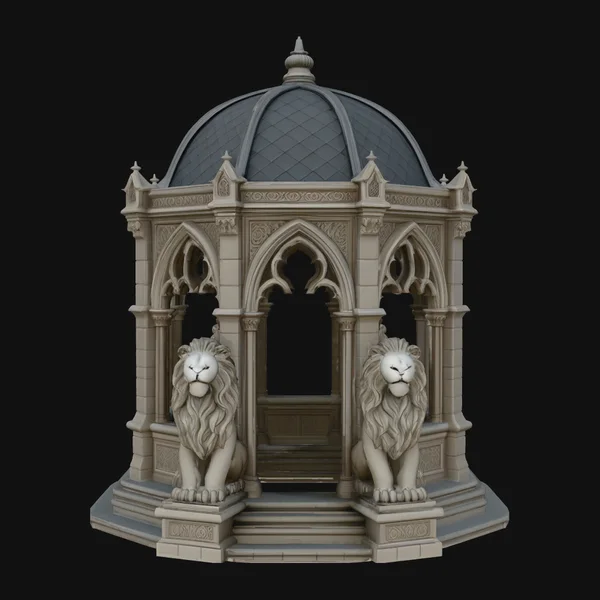 Gothic Lion Monument Model Design 6